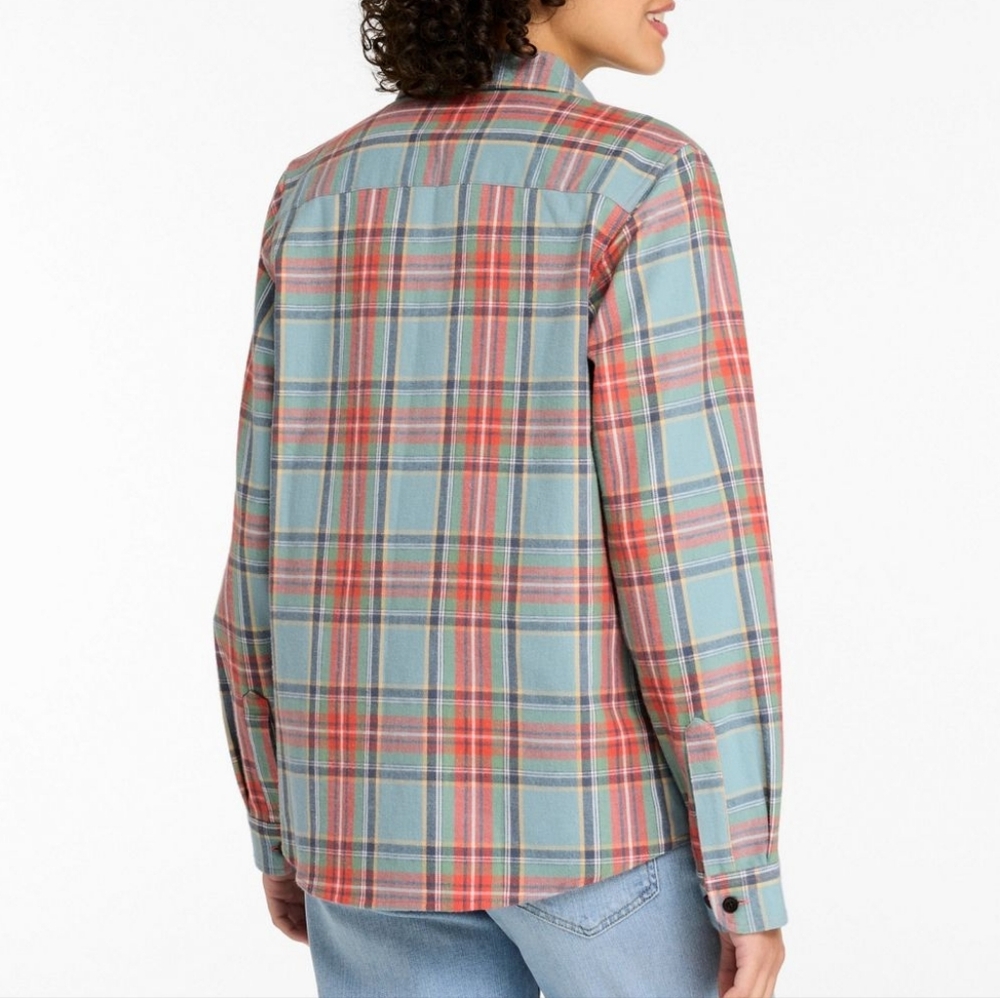 L.L. Bean Women's Scotch Plaid Flannel Shirt, Relaxed Fit - Picture 3 of 7